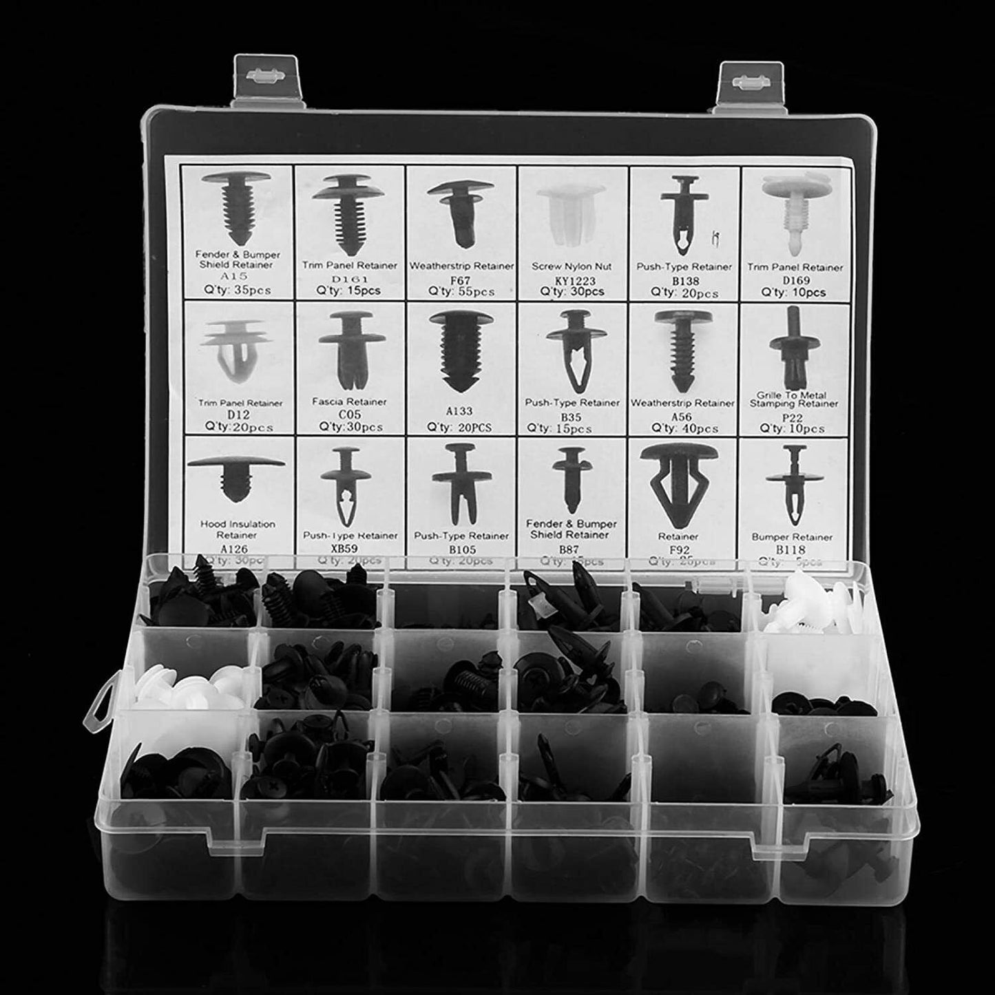 415X Car Plastic Push Pin Rivet Trim Clips Panel Fasteners Interior Fixing Tools