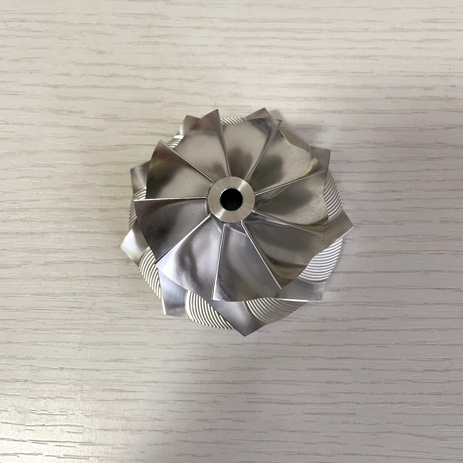 TD05H 5800/76.13 mm 9+0 Blade Turbine Aluminum 2618/Burnt Compressor Wheel