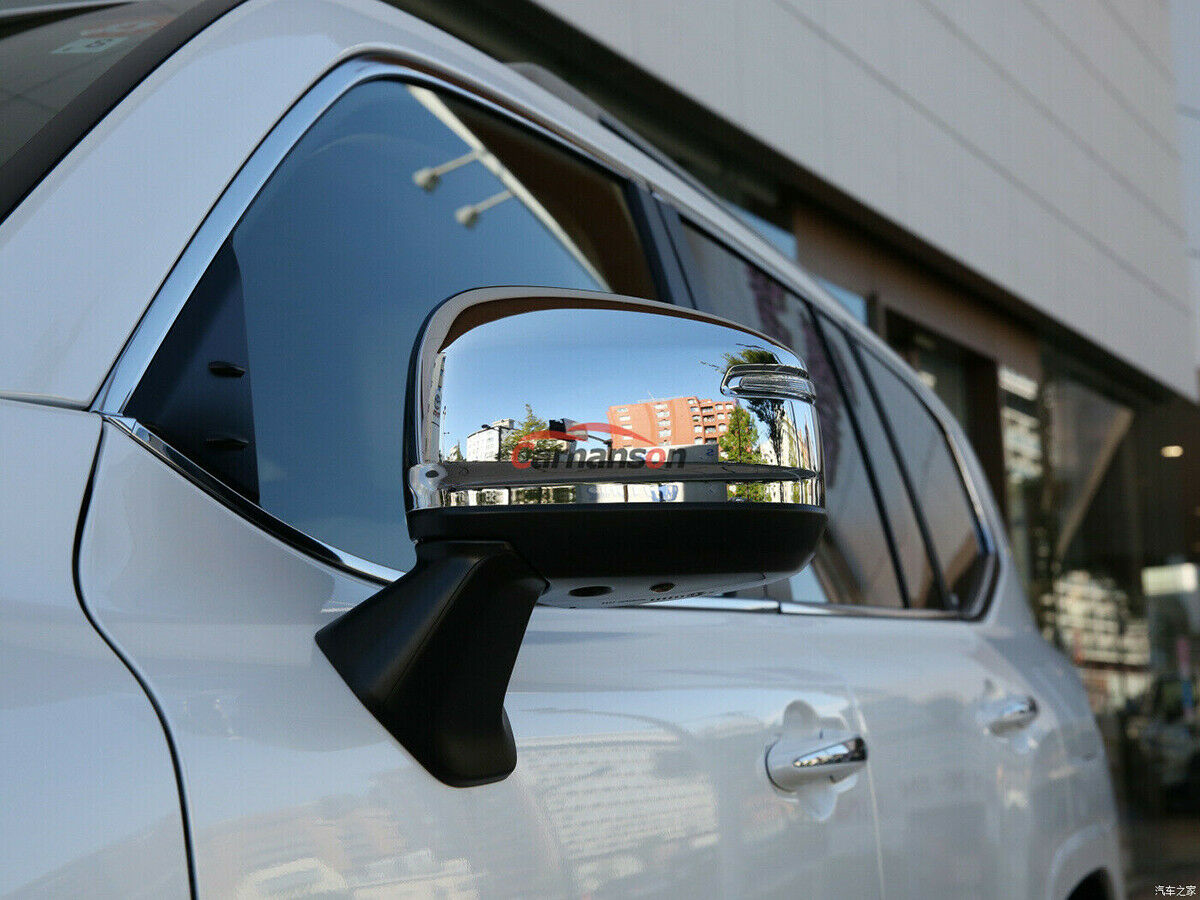 for Toyota for Land Cruiser LC300 2022-2023 Chrome Rearview Mirror Cover Trim Caps