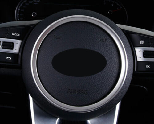 for Kia Seltos 2020-2023 Silver Steel Steering Wheel Centra Horn Ring Cover Trim