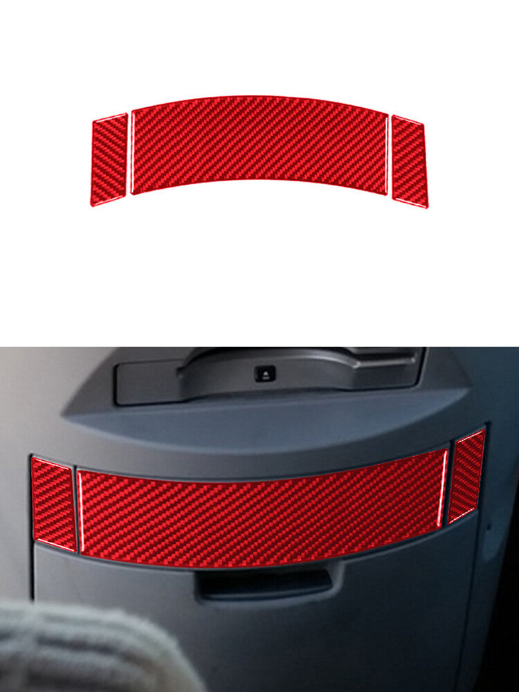 for Nissan Quest 2004-2006 3Pcs Red Central Ashtray Trim Cover Carbon Fiber