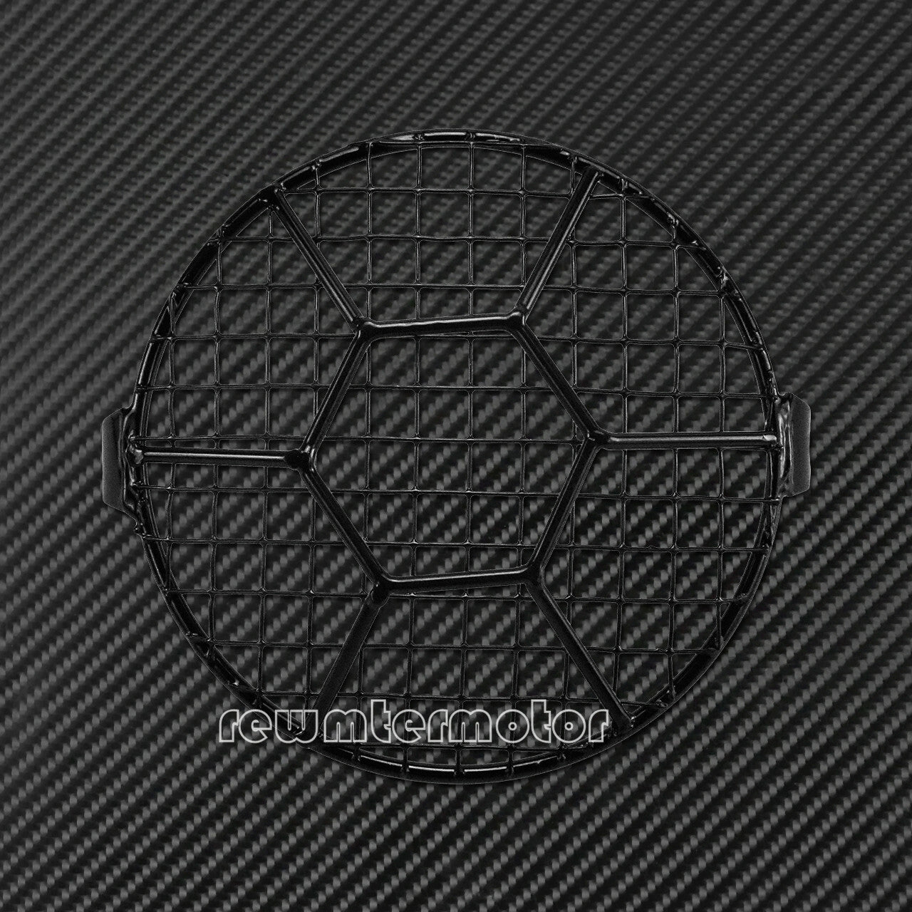 6.5 Motorcycle Front Headlight Stripe Grill Mesh Grid Cover Mount Fit For XL883