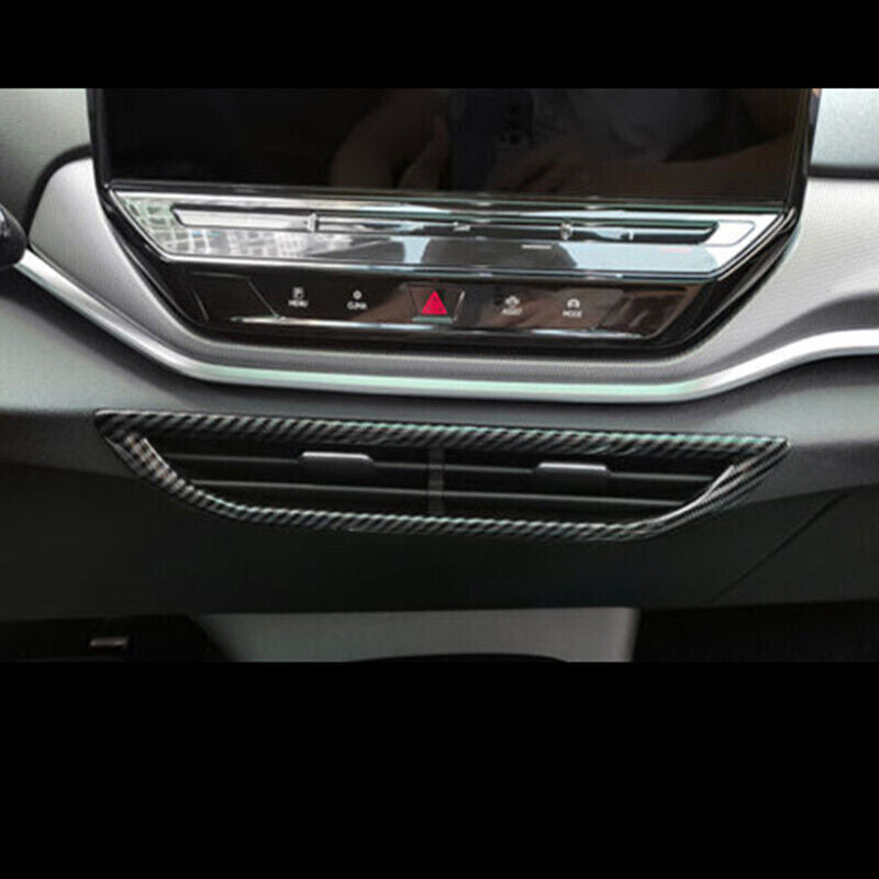 Carbon Fiber Center Air Outlet Vent Cover Trim decor for Volkswagen ID.4 2021-23