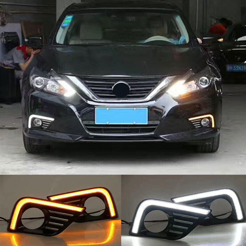 for Nissan Altima 2016-2018 LED Daytime Running Light Turn Signal Fog Lamp Refit