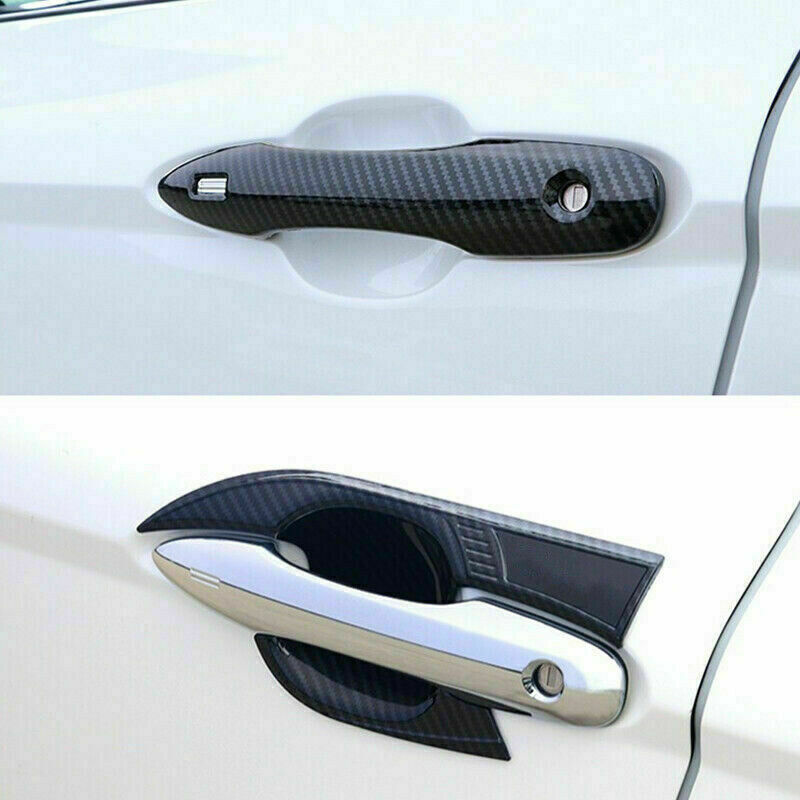 8X for Toyota for Camry 2018-2023 Carbon Fiber Exterior Door Handle+Bowl Cover Trim