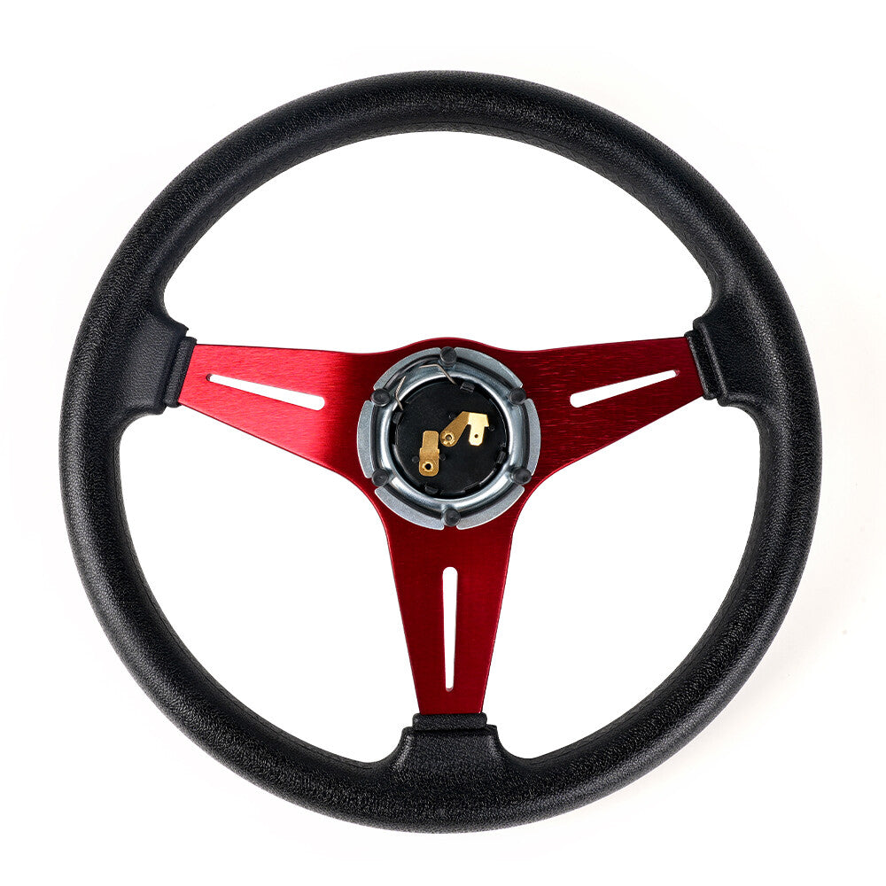 Car Steering Wheel +Quick Release HUB Racing Adapter Snap Off Boss Red