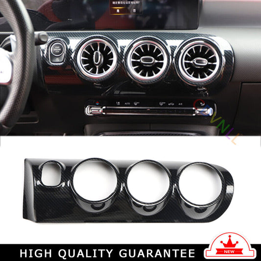Middle Air Outlet Vent Cover Trim Fit for Mercedes-Benz AMG35 19-21 Carbon Fiber