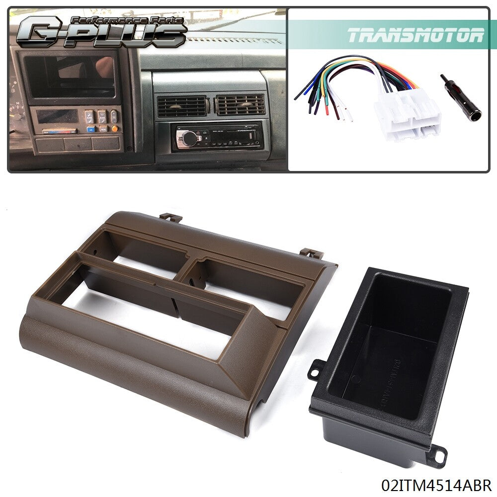 Brown Radio Dash Pocket Border Kit Mounted Trim Suitable for 1988-1994 for Chevrolet for GMC Trucks