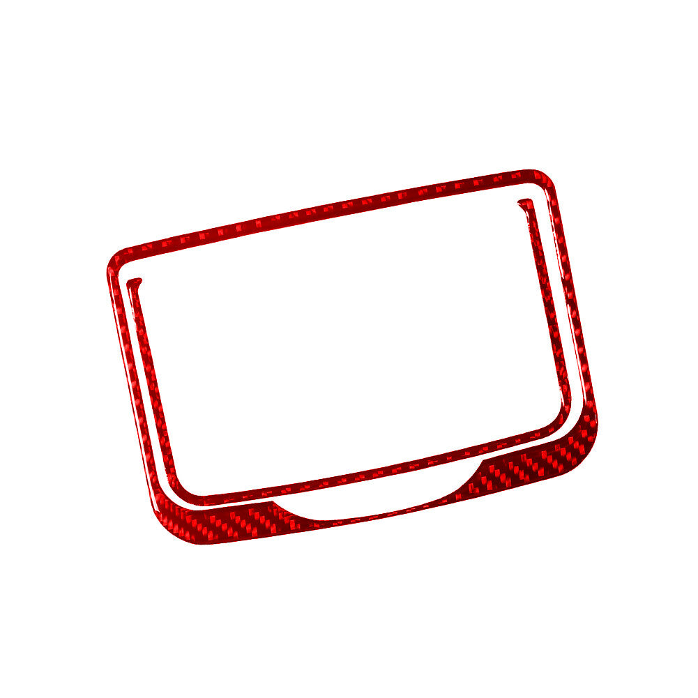 2X Red Carbon Fiber Rear Center Cupholder Cover Trim for Hyundai Azera 2006-2011