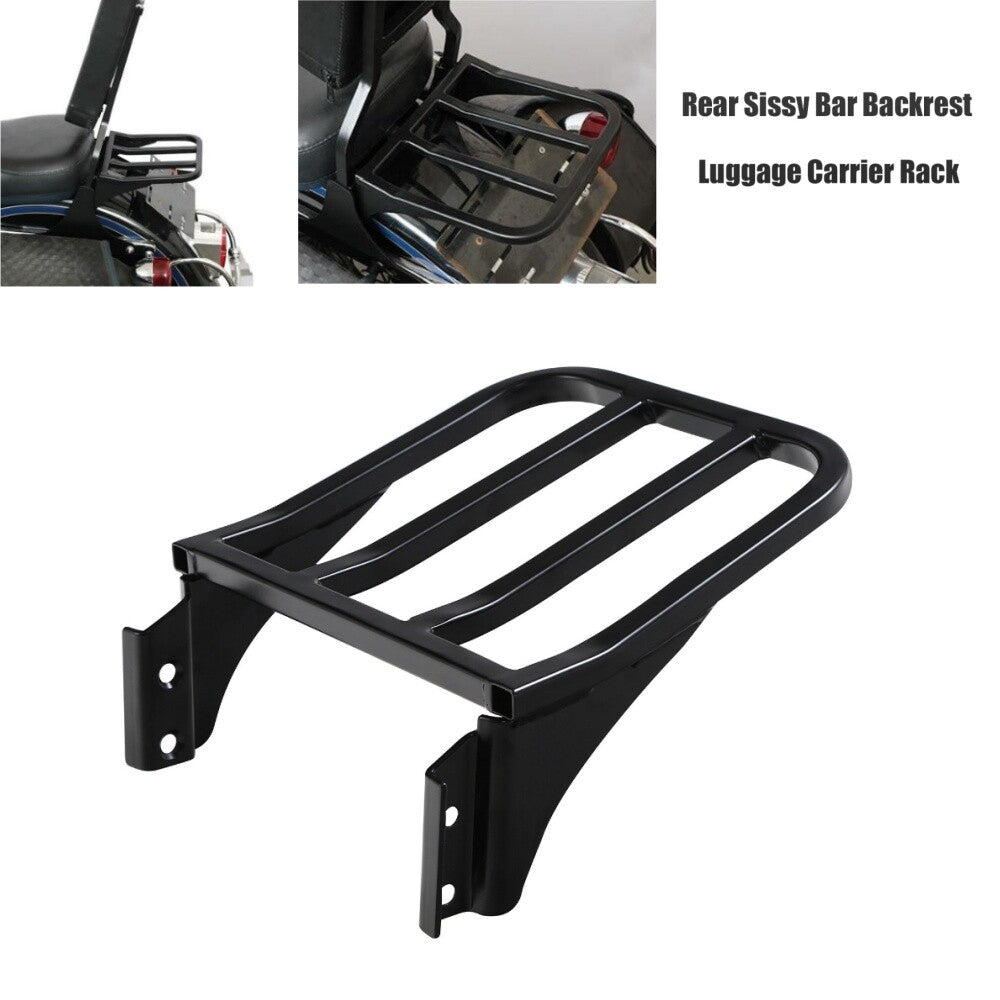 Backrest Sissy Bar Luggage Rack for Harley Softail Sportster 883 1200 XL 2004-UP