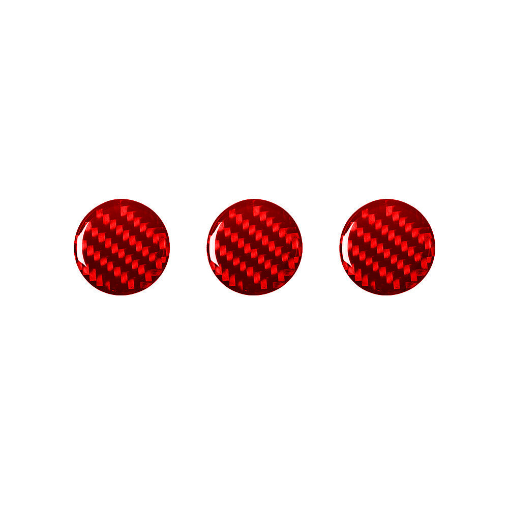 3Pcs Red Carbon Fiber Air Conditioning Button Trim For Land for Range Rover Sport