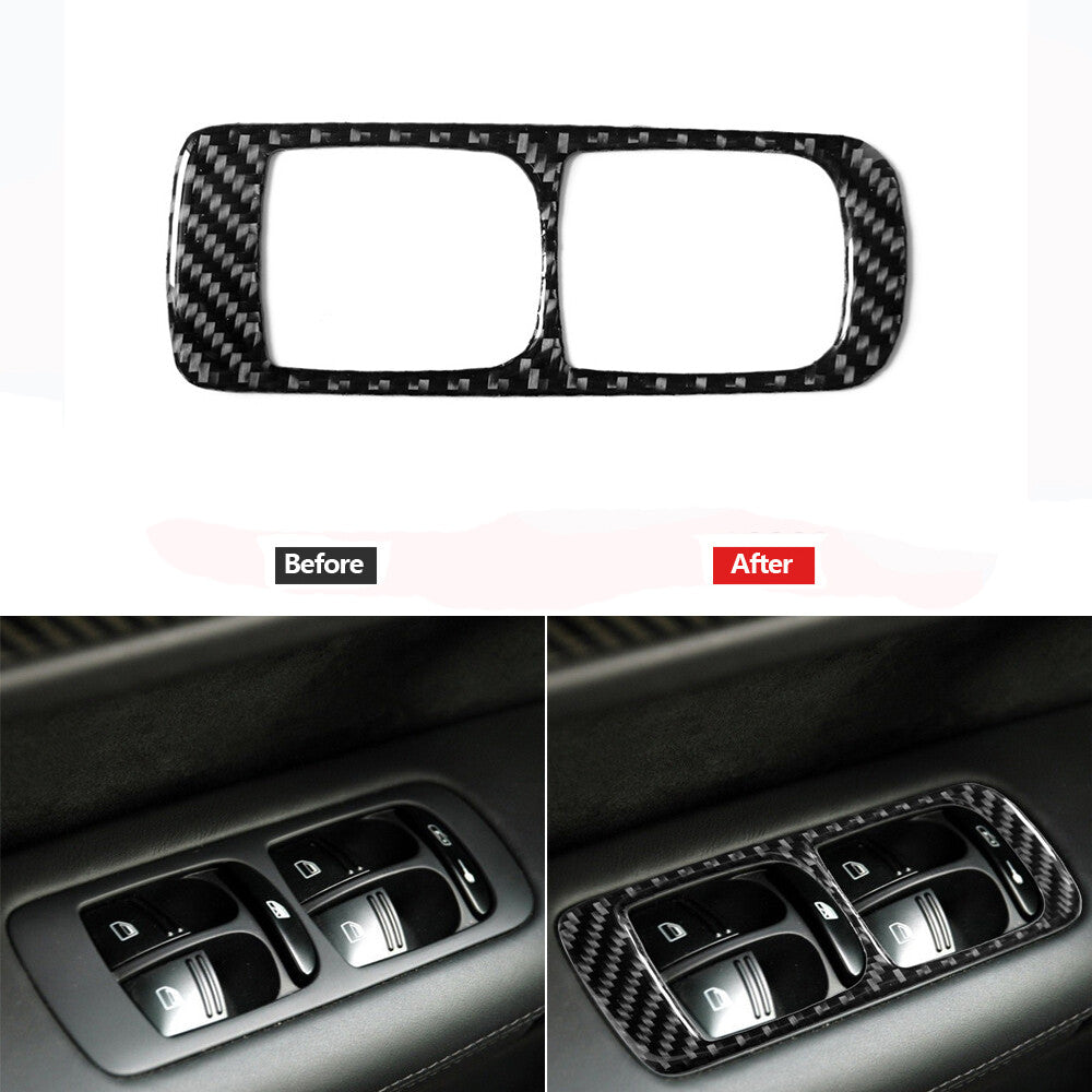 Carbon fiber driver window switch trim for Porsche for Cayenne 2003-2010
