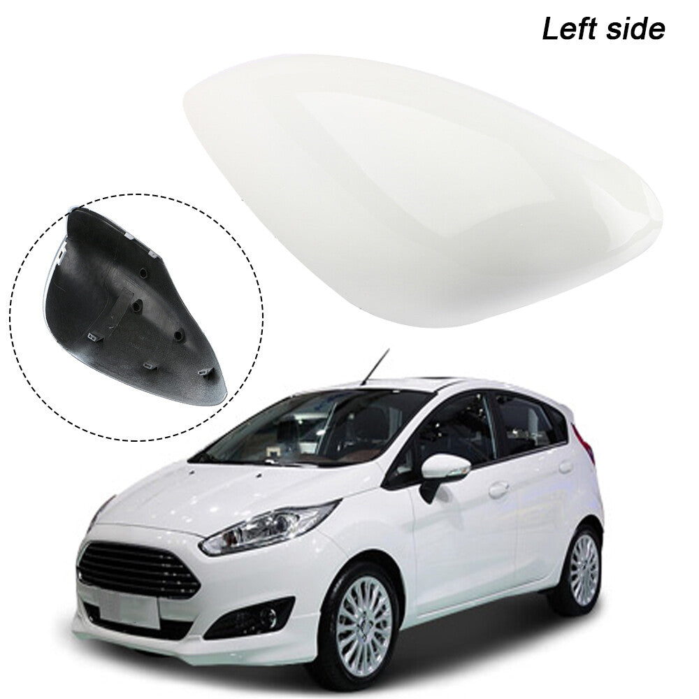 White wing mirror cap on the left driver's side for Ford Fiesta MK7 2008 - 2017