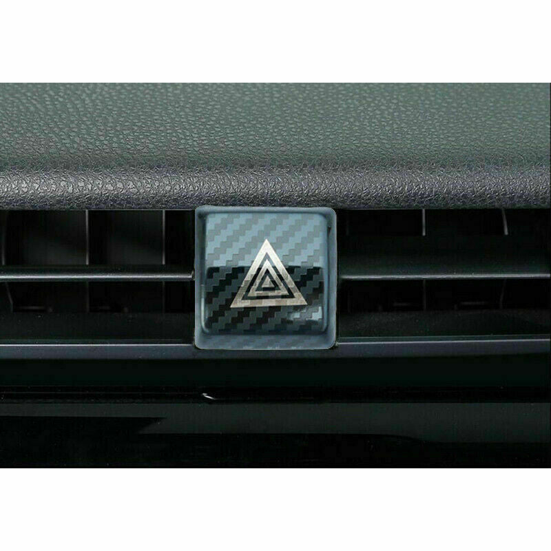 for Toyota for Camry 2018-2020 Carbon Fiber Steel Emergency Light Switch Cover Trim