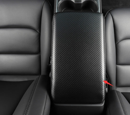 for Tesla Model 3 2017-23 Carbon Fiber console Armrest Box protective sleeve Mat