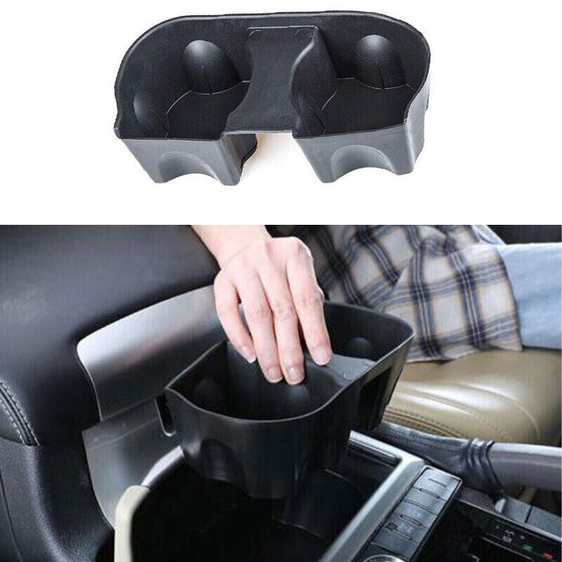 for Toyota for Land Cruiser 2008-2021 Black Console Water Cup Storage Box Frame 1pcs