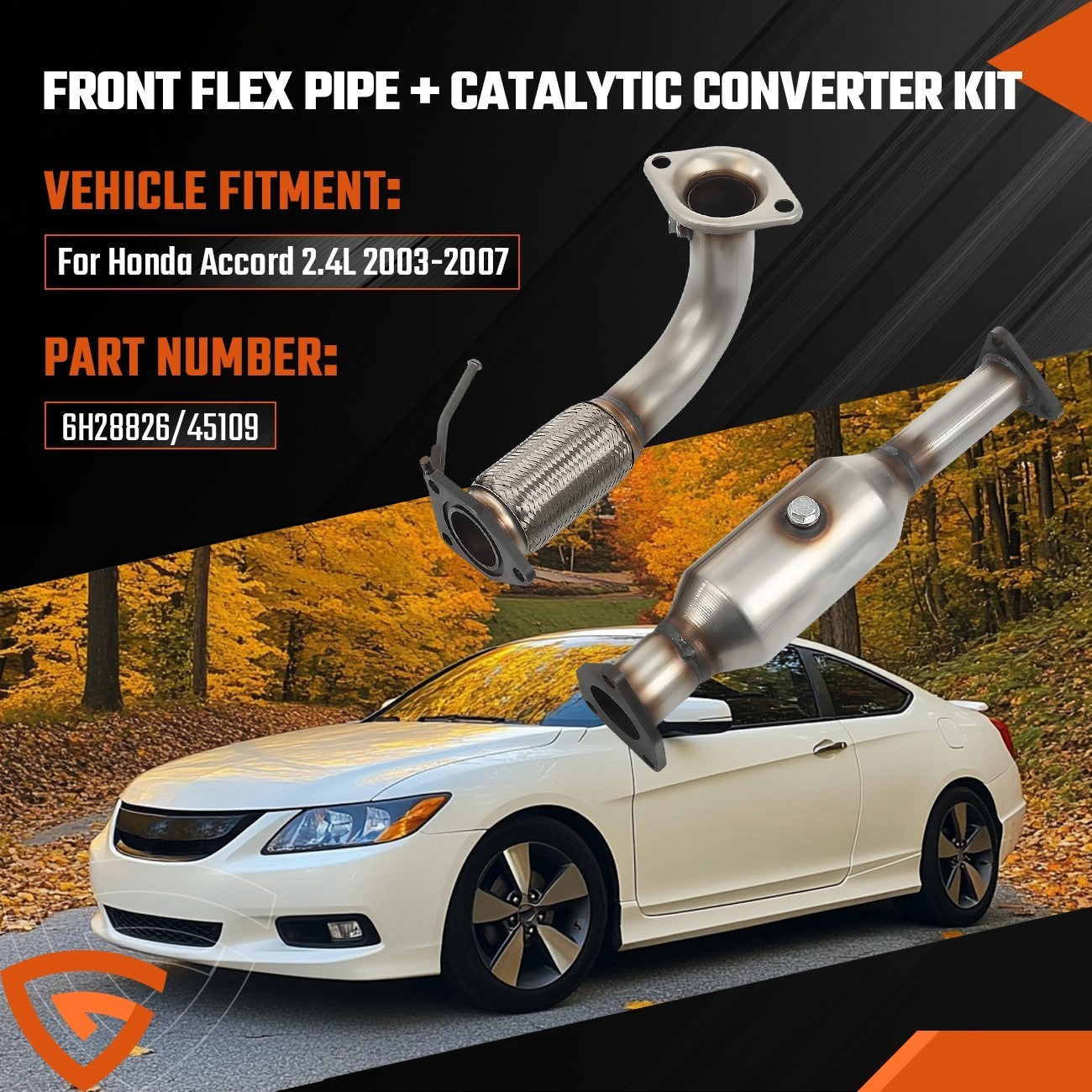 Catalytic Converter For 2003-2007 for Honda Accord 2.4L Front Flex Pipe EPA KY