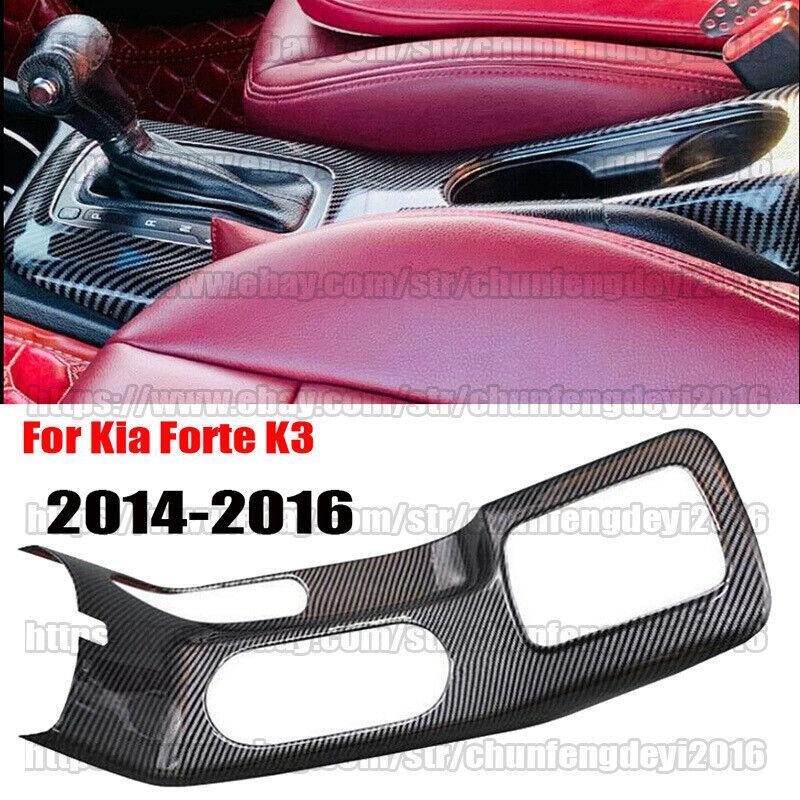 for Kia Forte K3 2014-16 Carbon Fiber ABS Central Console Gear Shift Panel Trim