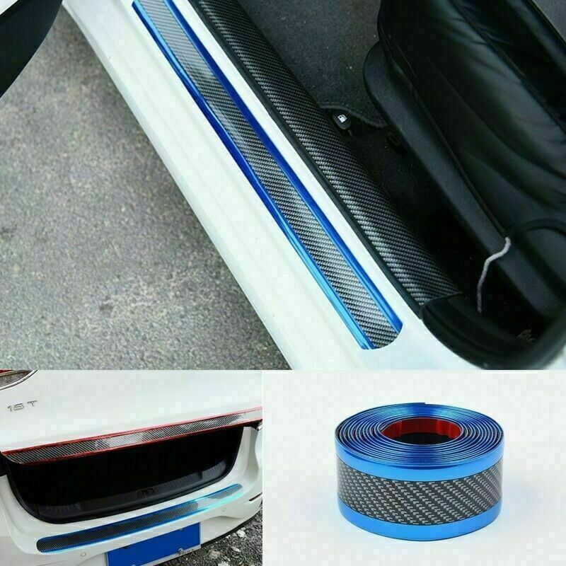 Car Accessories Carbon Fiber Car Door Sill Scuff Plate Sticker Protector 1M*5cm