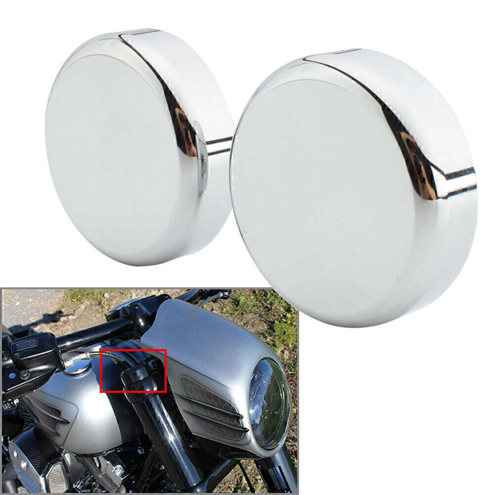 Chrome Upper Fork Stem Nut Cap Fit for HARLEY SOFTAIL STREET BOB 2018-2020 FXBB