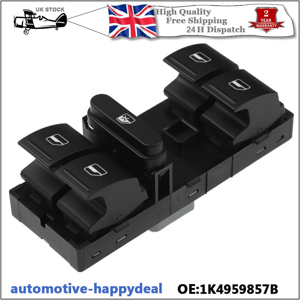 Electric Window Switch for VW for Golf Mk5 Mk6 04-2014 Driver Side 4 Door 1K4959857B