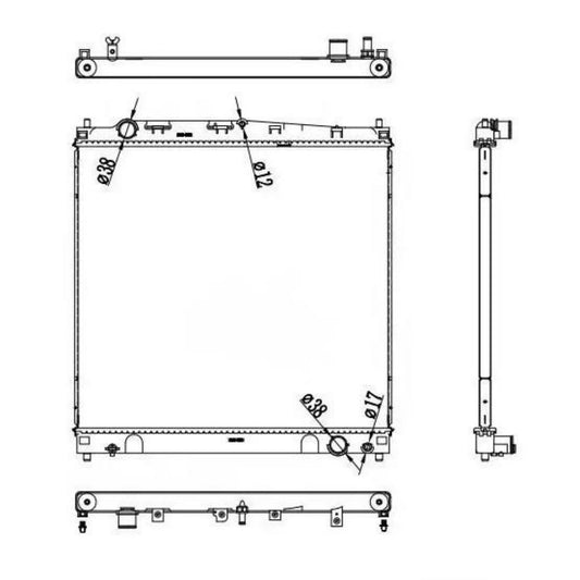 Rep 1640011A00 640011A10 Water Tank Radiator 1pc/Set