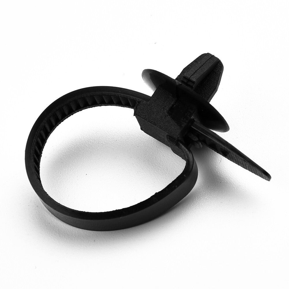 Black Car Cable Tie Fastener Clips Hose Clamp Lock Safety Zip Strap Organizers