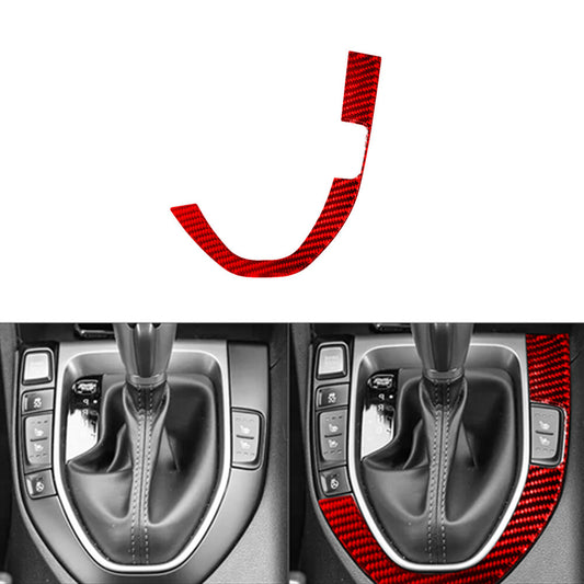 Red Carbon Fiber Gear Shift Outer Strip Cover for Hyundai for Veloster JS 2019-2022