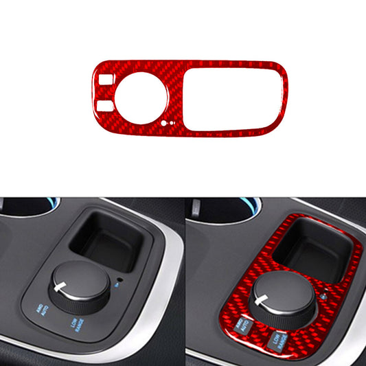 Red arbon Fiber AWD Button Switch Storage Frame Trim for Dodge Durango 2014-20