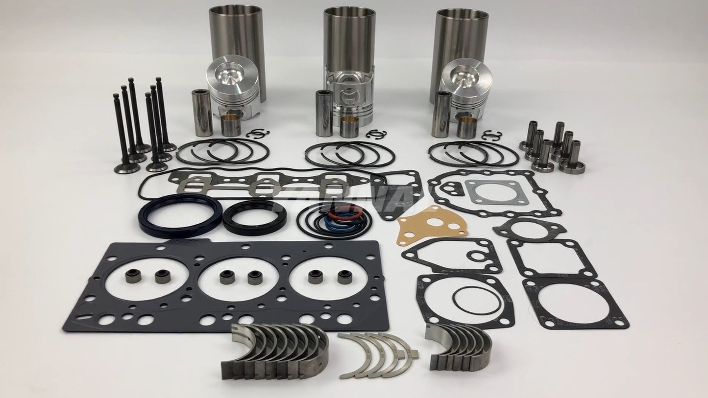3TNA78 Engine Rebuild Kit with Shim Bearing Valve for Yanmar Diesel Engines