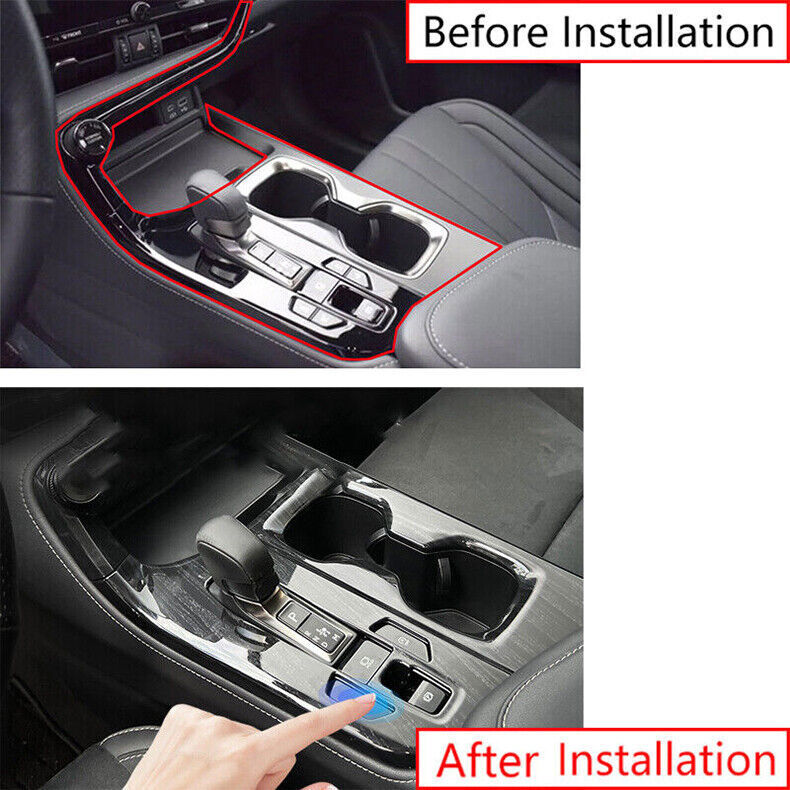 for Lexus NX 250 350h 450h 2022-24 Matte Black Wood Console Gear Shift Frame 2X
