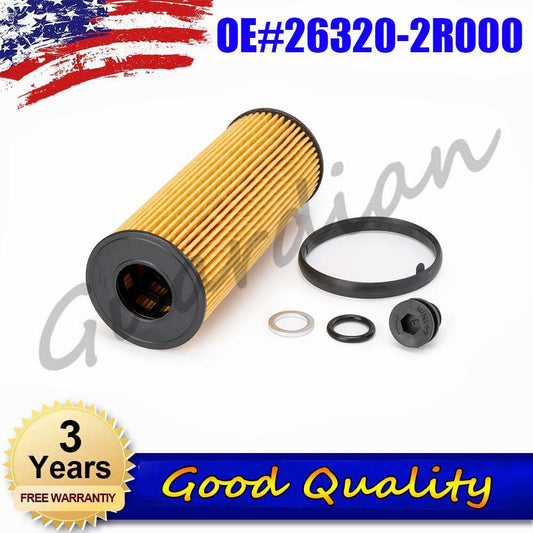 1 set of new 26320-2R000 engine oil filters suitable for Hyundai Santa Fe IV and for Kia Sorento IV.