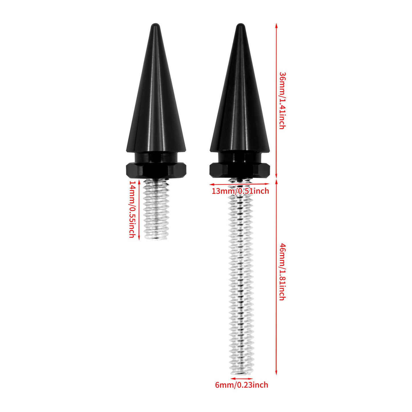 3xBlack Impaler Spike Wind Screen Windshield Bolt For Electra Street Glide 14-23