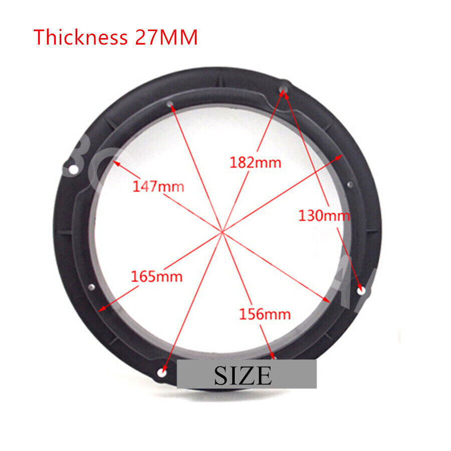 Front Door 6.5 Speaker Adaptors Rings Spacers Fit for Hyundai for Elantra 2006-2018