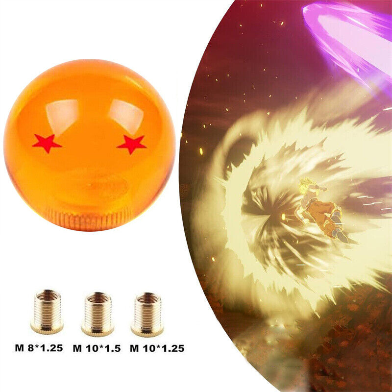 1Pc Dragon Ball Z Manual Transmission Ball Gear Shifter Shift Knob 2 Star Orange