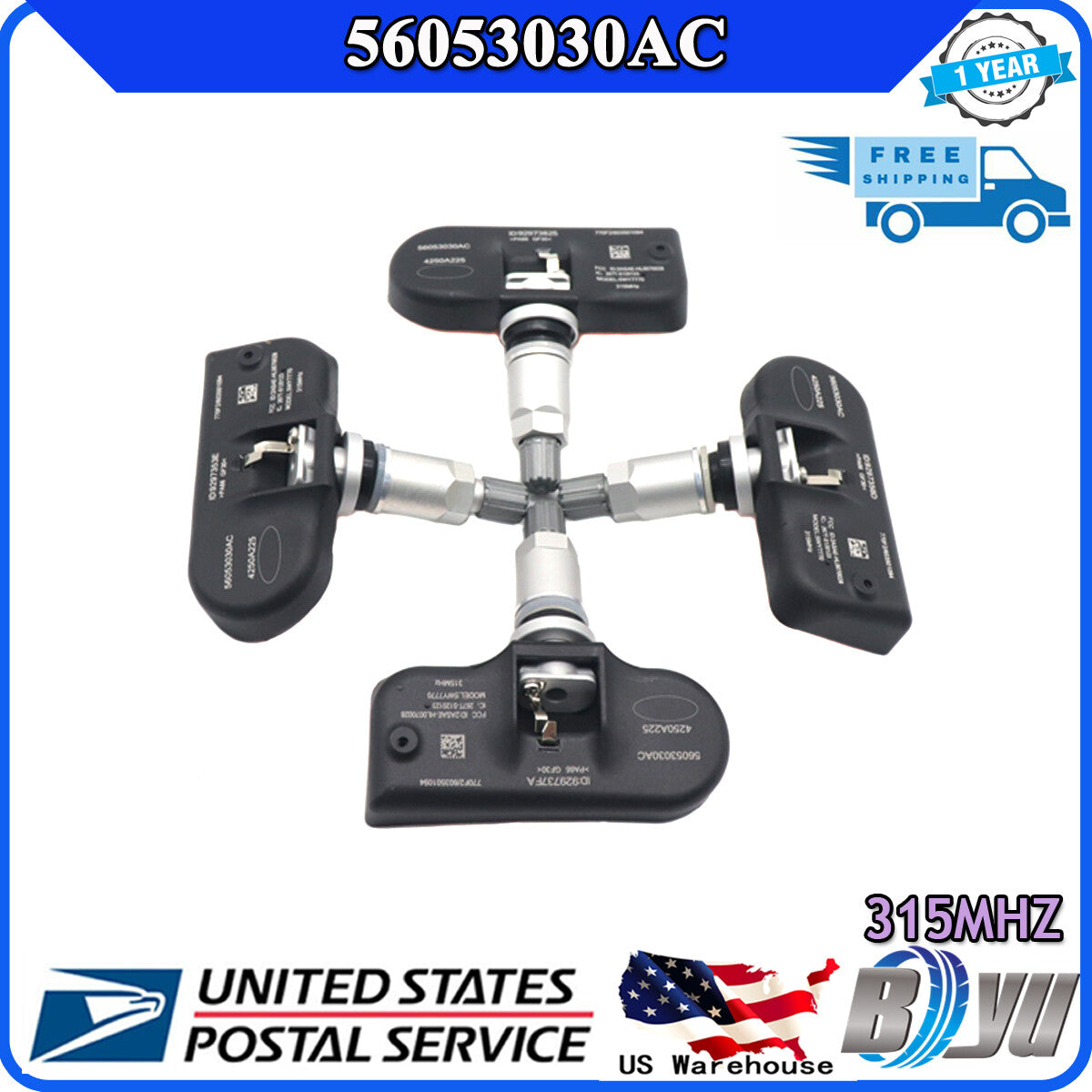 56053030AC is suitable for Chrysler for Dodge Avenger for Jeep Commander TPMS tire pressure sensor.