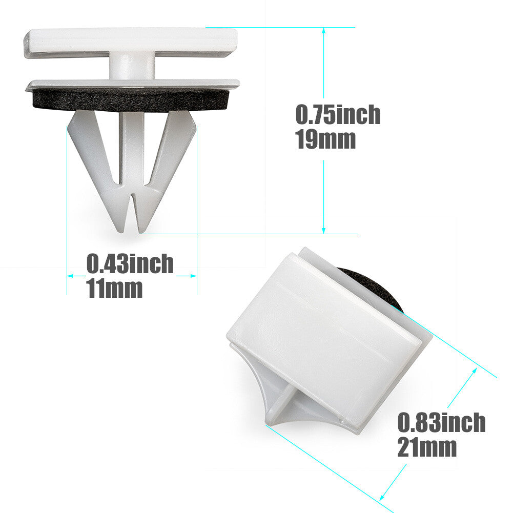 30PCS Exterior-Rocker Panel Molding Retainer Clip W/Sealer for Ford MKZ 2013-On