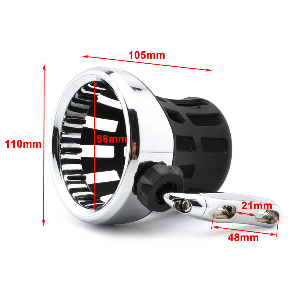 Handlebar Cup Holder Drink W/ Mesh Basket Mount Universal for Harley Motorcycle