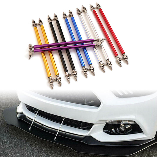 2x Adjustable Front Bumper Lip Splitter Strut Rod Tie Support Bar Universal