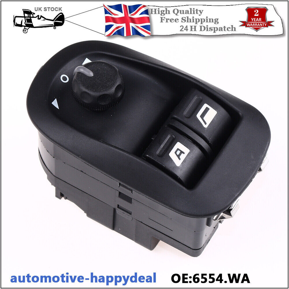 Electric Window Switch Mirror Button 6554.WA for Peugeot 206 306 Expert Jumpy