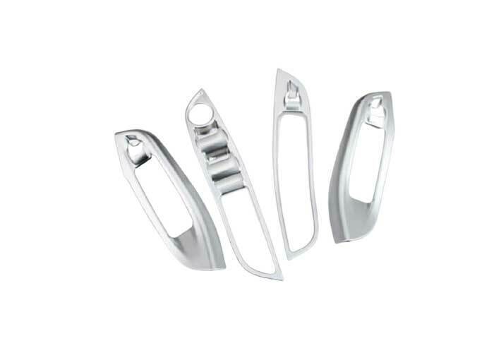 for Ford Focus 2012-2018 ABS Matte Silver Window Lift Panel Switch Cover Trim 4P