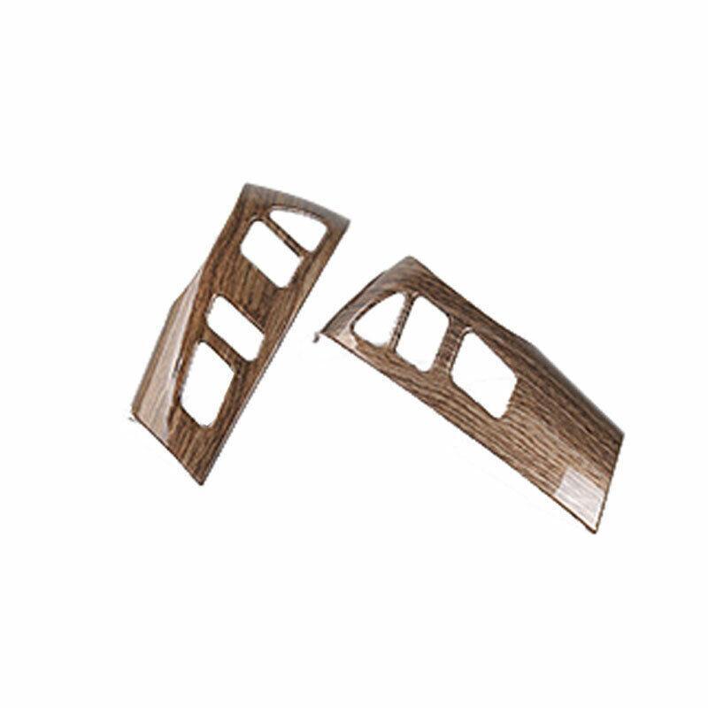 for Nissan Armada Y62 2017-2020 Wood Grain Steering Wheel Button Cover Trim 2pcs