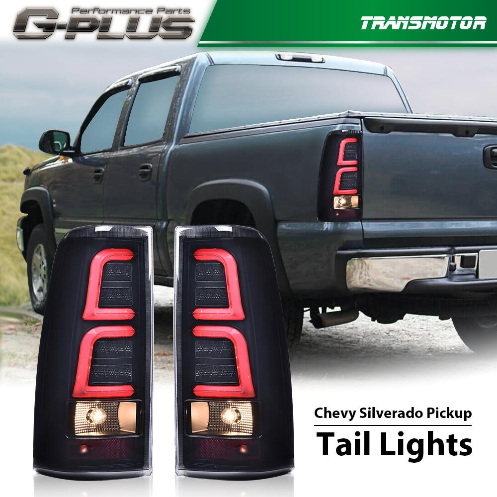 Suitable for 1999-2006 for Chevrolet Silverado LED taillights: left taillight + right black smoke.