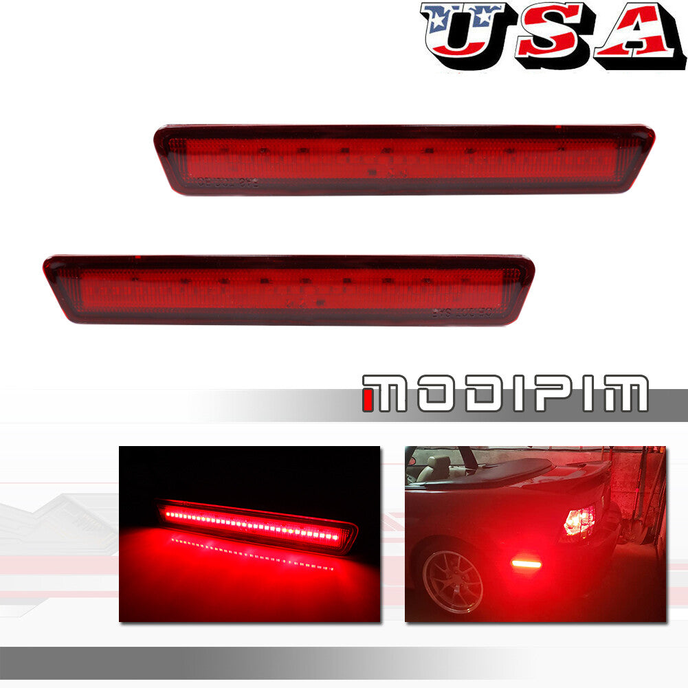 Two red lenses and red LED rear marker indicator lights are suitable for 1999-2004 for Ford Mustangs.