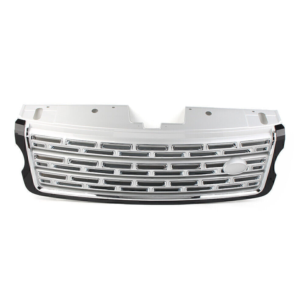 Front Bumper Upper Grille Grill Black+Silver for Land Rover for Range Rover 2013-17