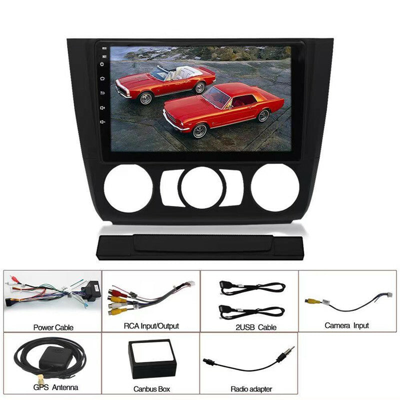 9 Screen FM Radio Android Player GPS Navigation for BMW 1 Series 04-11 Canbus