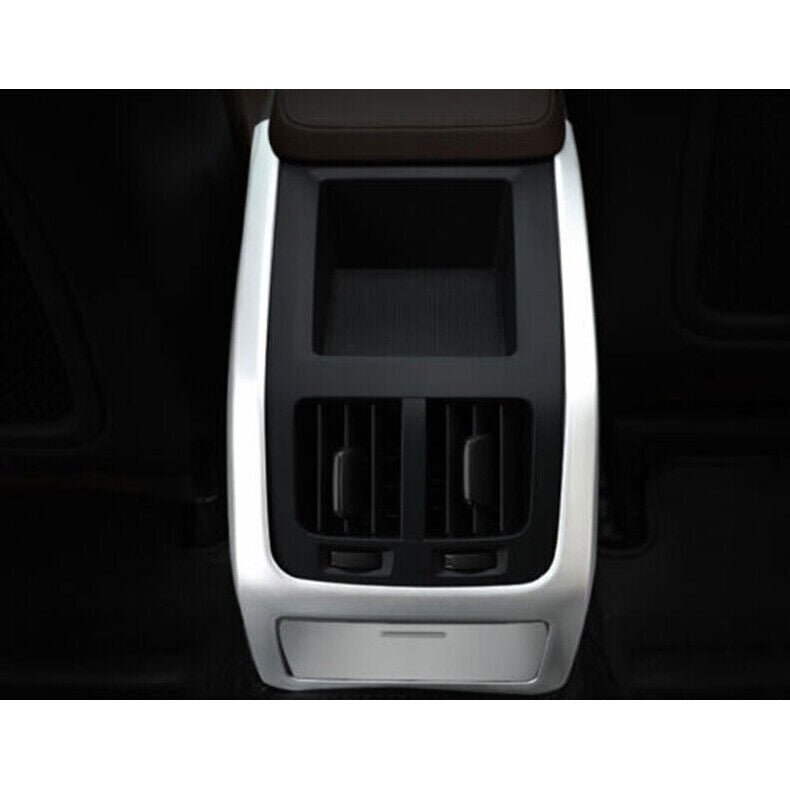 for Volvo S90 2017-2022 Silver ABS Rear Air Outlet Vent Frame cover Trim Set 2x