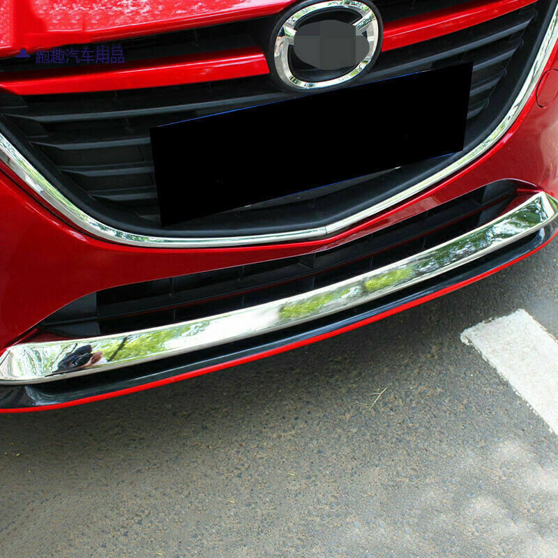 for Mazda 3 Axela 2014-2016 Chrome New Front Bumper Bottom Grille Lip Trim Guard