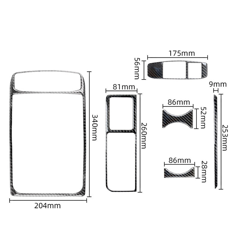 Carbon Fiber Center Console Cup Holder Cover Trim for Honda CRV CR-V 2015-2016
