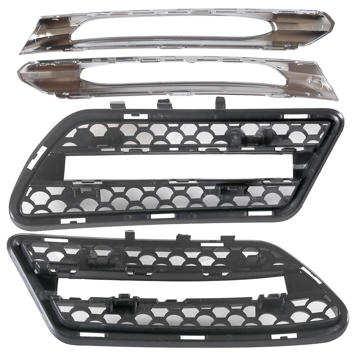 Fit For 2010-2013 for Mercedes W212 E350 Left Right Fog Lamp Grille Trim Molding Kit